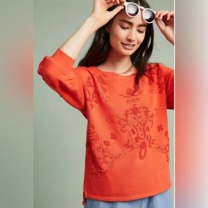 Akemi + Kin Elyria Orange Beaded Top